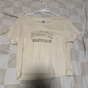 PacSun Cream Crop Top